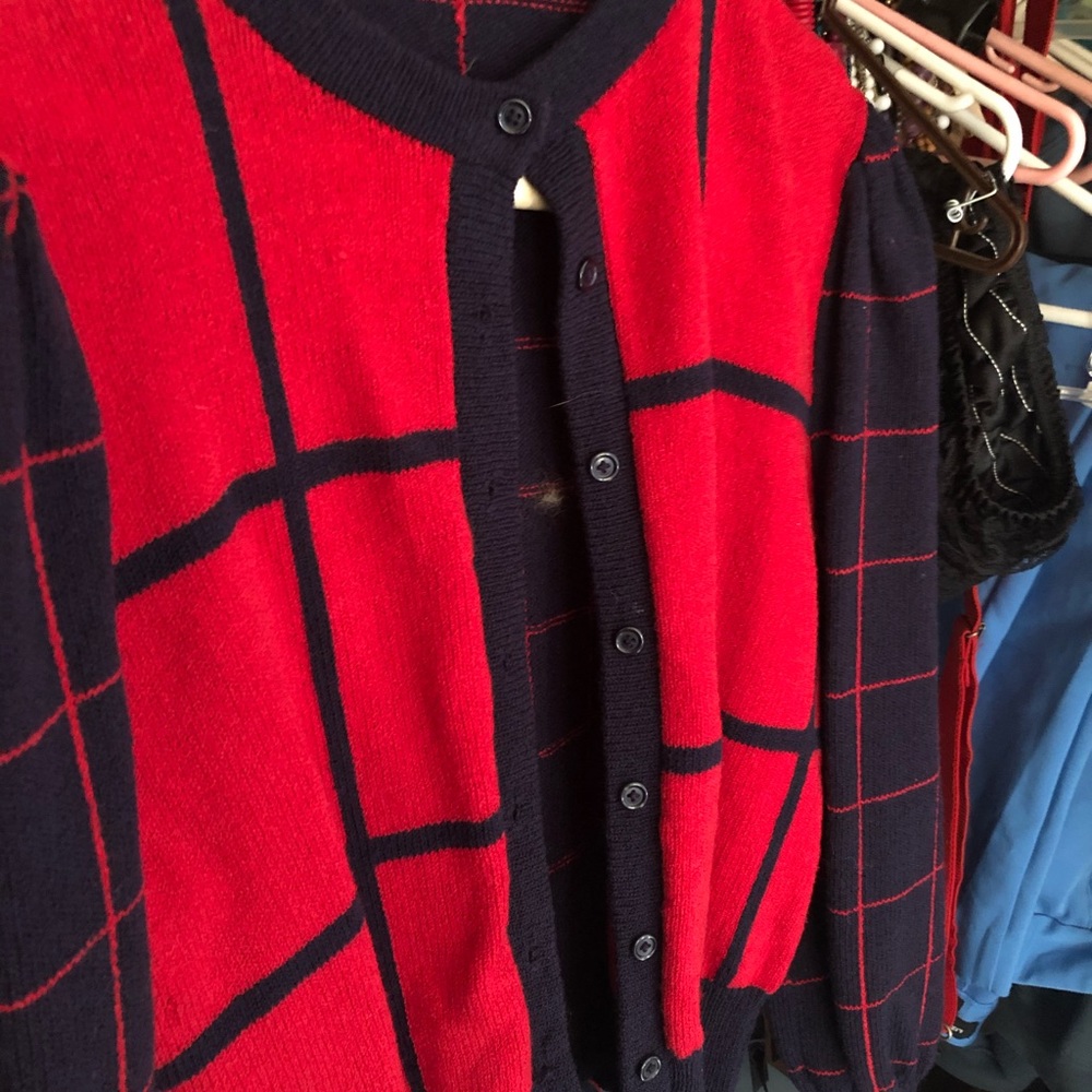 Vintage Adele Simpson Button-Up Sweater Jacket - image 2